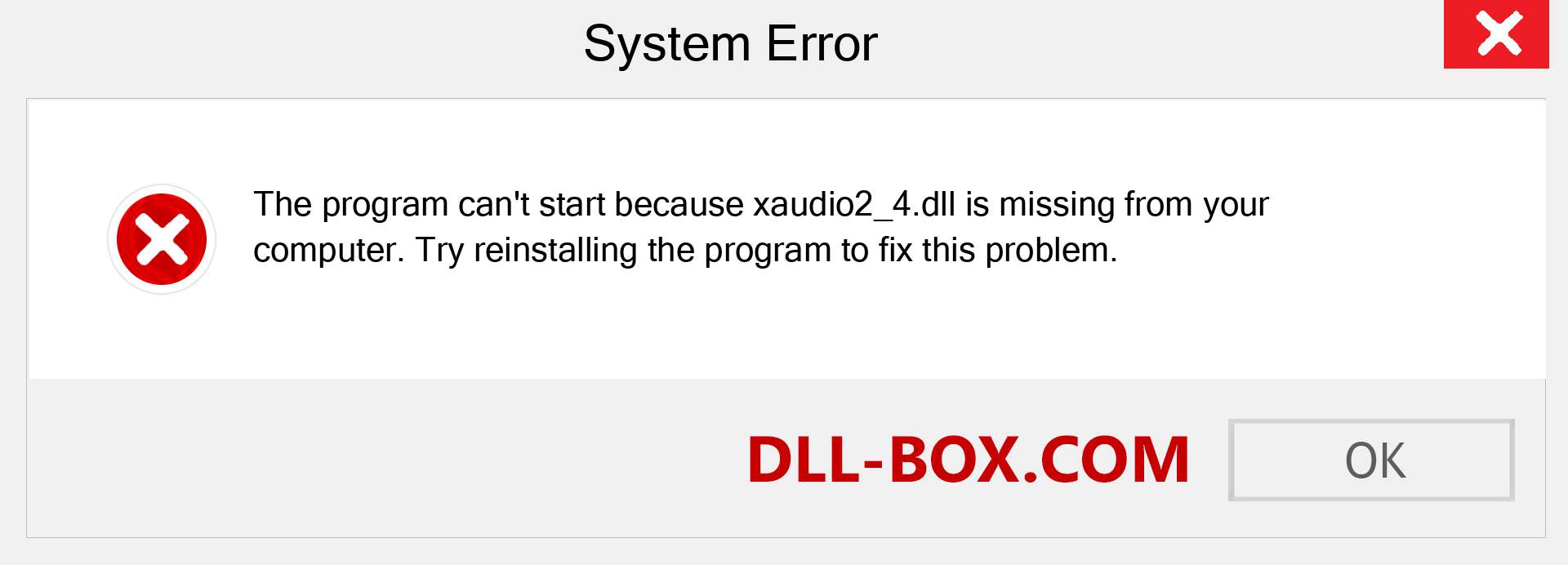  xaudio2_4.dll file is missing?. Download for Windows 7, 8, 10 - Fix  xaudio2_4 dll Missing Error on Windows, photos, images